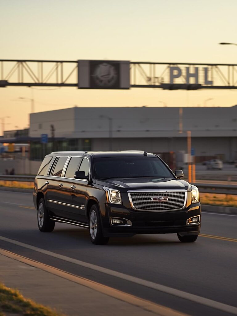 Chauffeur offering VIP meet-and-greet service at airport terminal for Cherry Hill travelers.