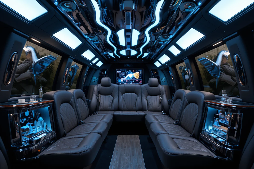Luxury limousine interior used for LimosGo Philadelphia airport chauffeur services.