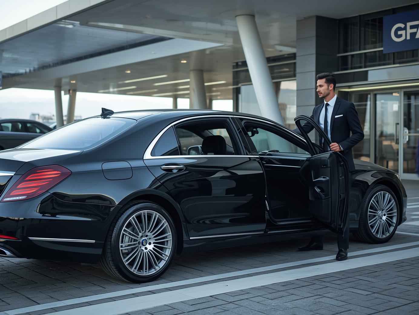 Elegant white wedding limo decorated with flowers at Sonesta Philadelphia Rittenhouse Square.
