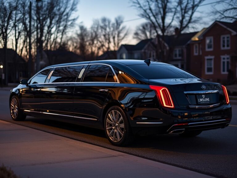 Stretch limousine parked in front of Sonesta Philadelphia Rittenhouse Square.