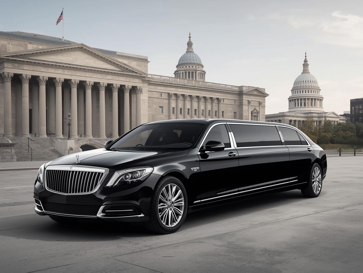Premium luxury limousine service in Philadelphia with professional chauffeur