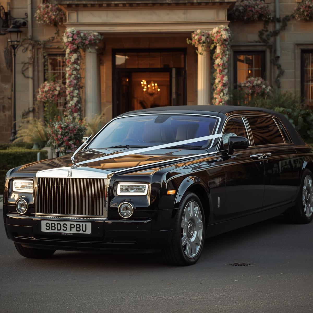 Luxury SUV arriving at an event venue in Bedminster to pick up guests.